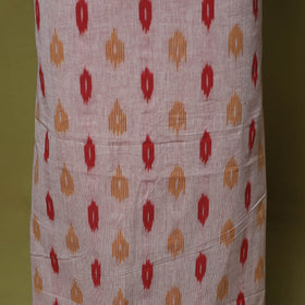 Pink - 2pc cotton unstitched pochampally ikat dress