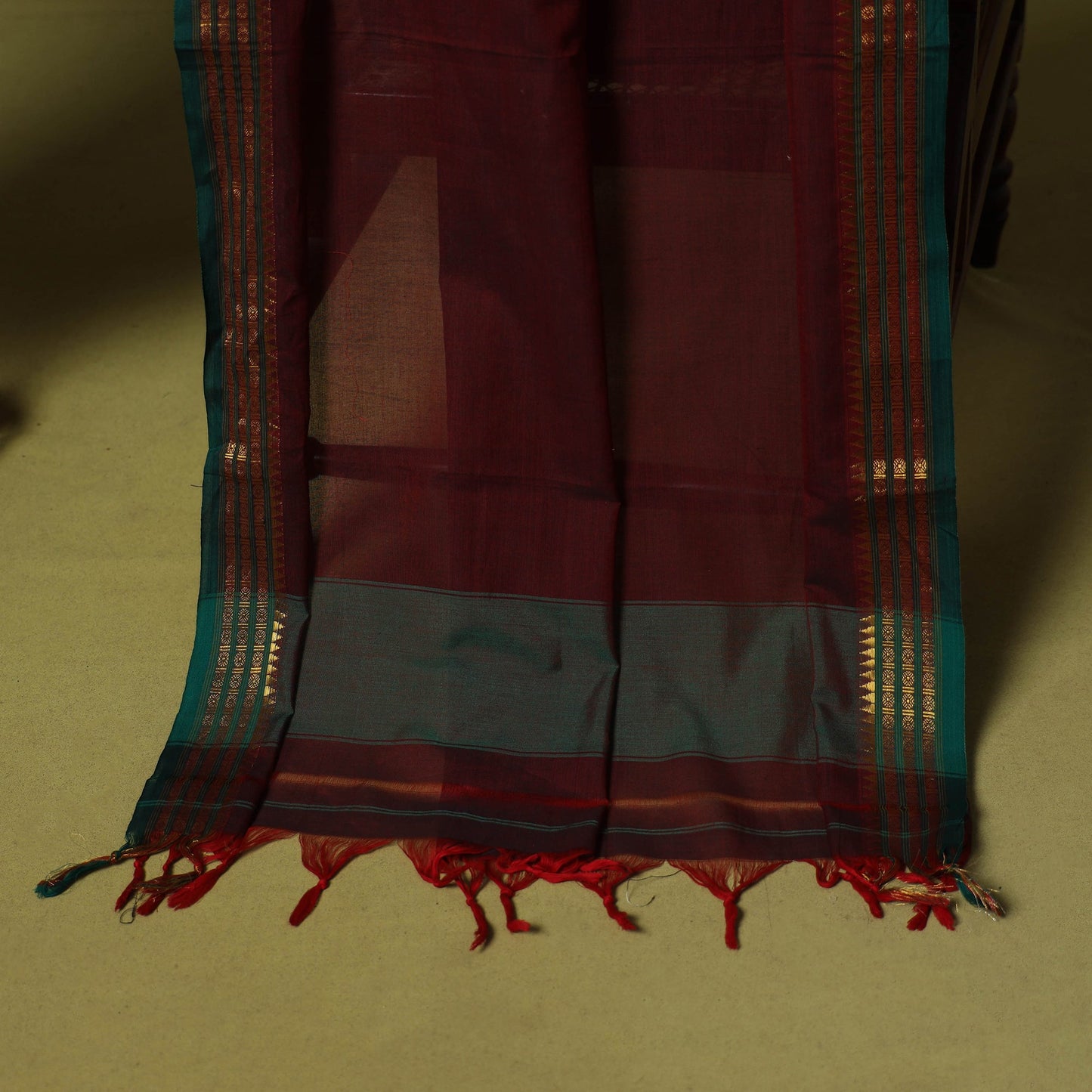 Pink - 2pc cotton unstitched pochampally ikat dress