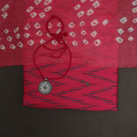 2pc cotton unstitched pochampally ikat dress material