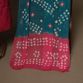 2pc cotton unstitched pochampally ikat dress material