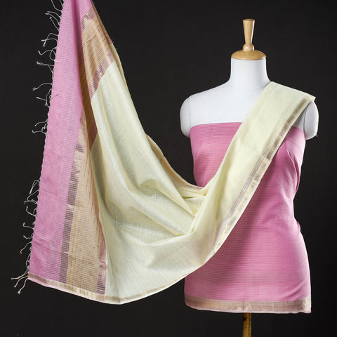 2pc Handloom Silk Cotton Maheshwari Dress Material