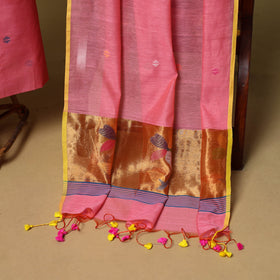 2pc handloom silk cotton unstitched phulia jamdani dress