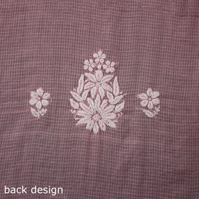 Pink 2pc Kota Doria Cotton Lucknow Chikankari Dress Material 