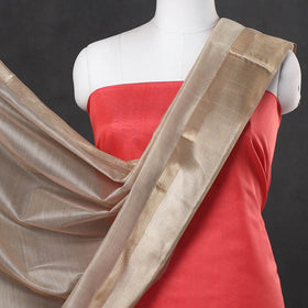 Buy 2pc Maheshwari Silk Handloom Suit Material Set with Resham Zari Border Online l iTokri.com