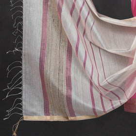  2pc Maheshwari Silk Handloom Suit Material Set with Zari Border 