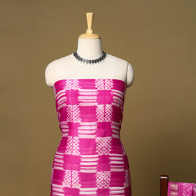 2pc maheshwari silk unstitched tie-dye nui shibori dress