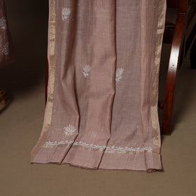 Pink - 2pc mul chanderi semi stitched hand beads work