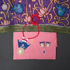 Pink - 2pc unstitched jacquard dress material