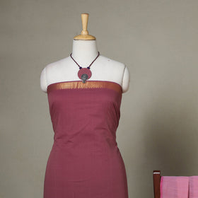 Pink - 2pc unstitched mangalagiri dress material