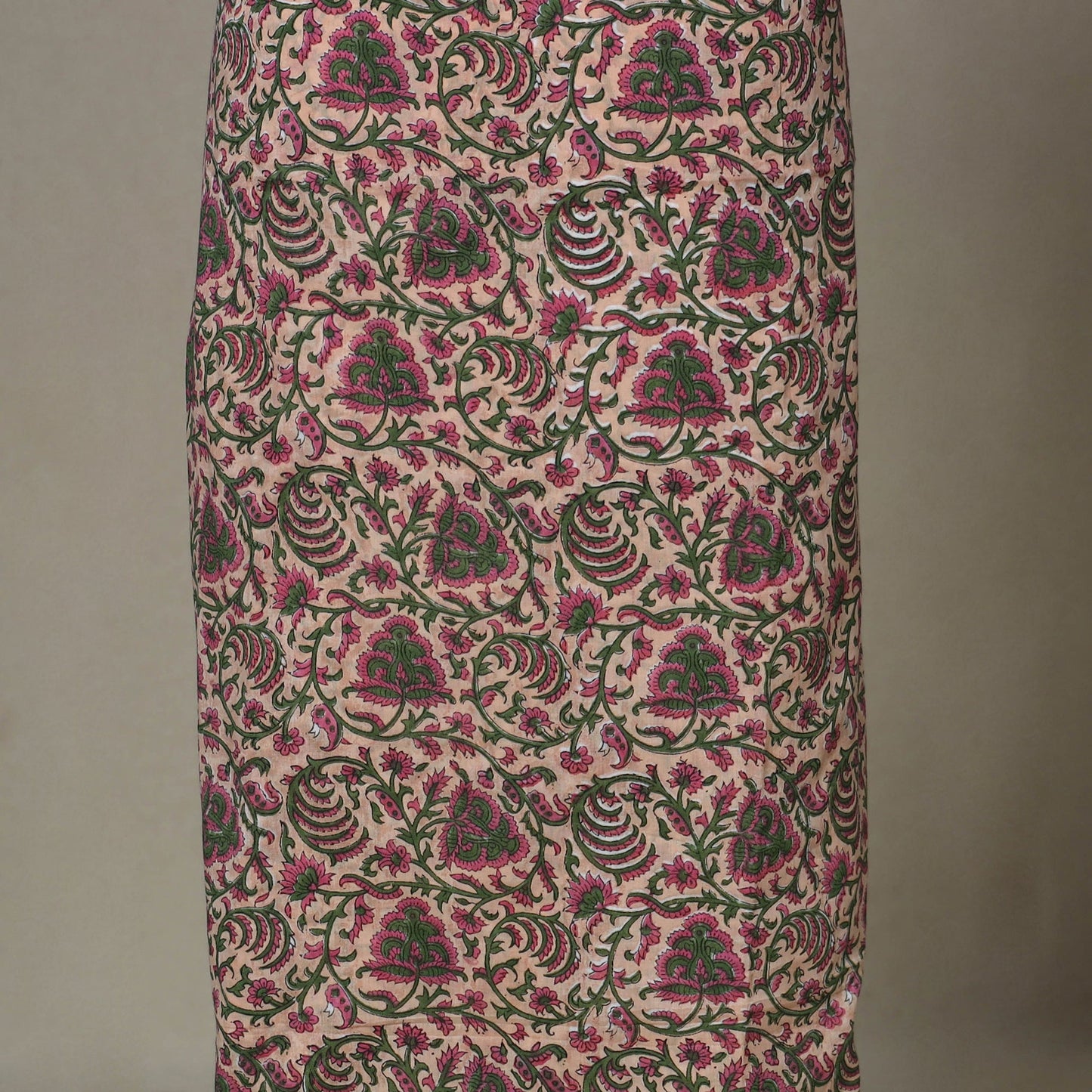 Pink - 2pc unstitched sanganeri dress material