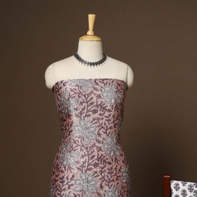 3pc chanderi silk unstitched hand sanganeri dress material