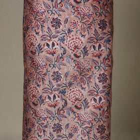 Pink - 3pc chanderi silk unstitched sanganeri dress