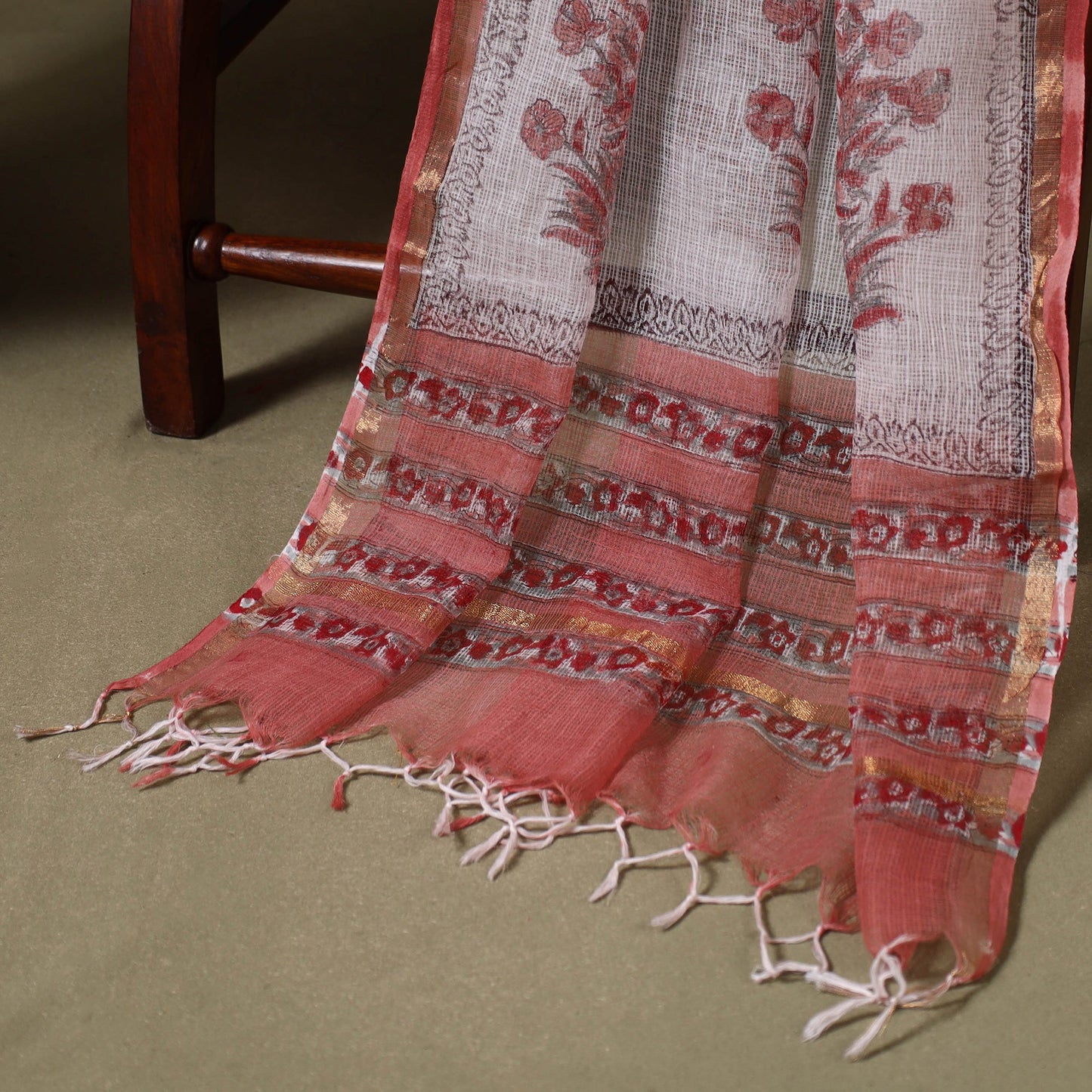 Pink - 3pc cotton sanganeri unstitched dress material 02