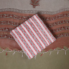 Pink - 3pc cotton sanganeri unstitched dress material 02