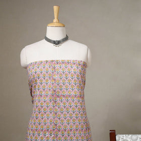 Pink - 3pc cotton sanganeri unstitched dress material 04