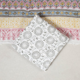 Pink - 3pc cotton sanganeri unstitched dress material 04