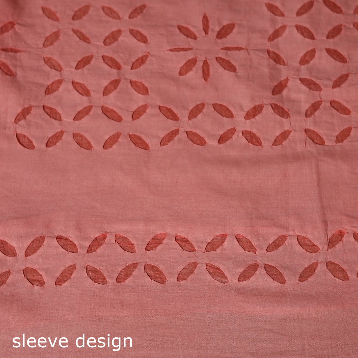 Pink - 3pc cotton unstitched barmer applique cut work dress