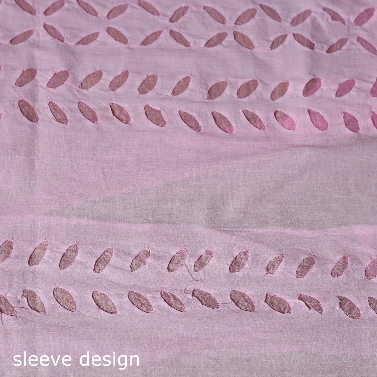 Pink - 3pc cotton unstitched barmer applique cut work dress