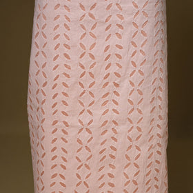 Pink - 3pc cotton unstitched barmer applique cut work dress