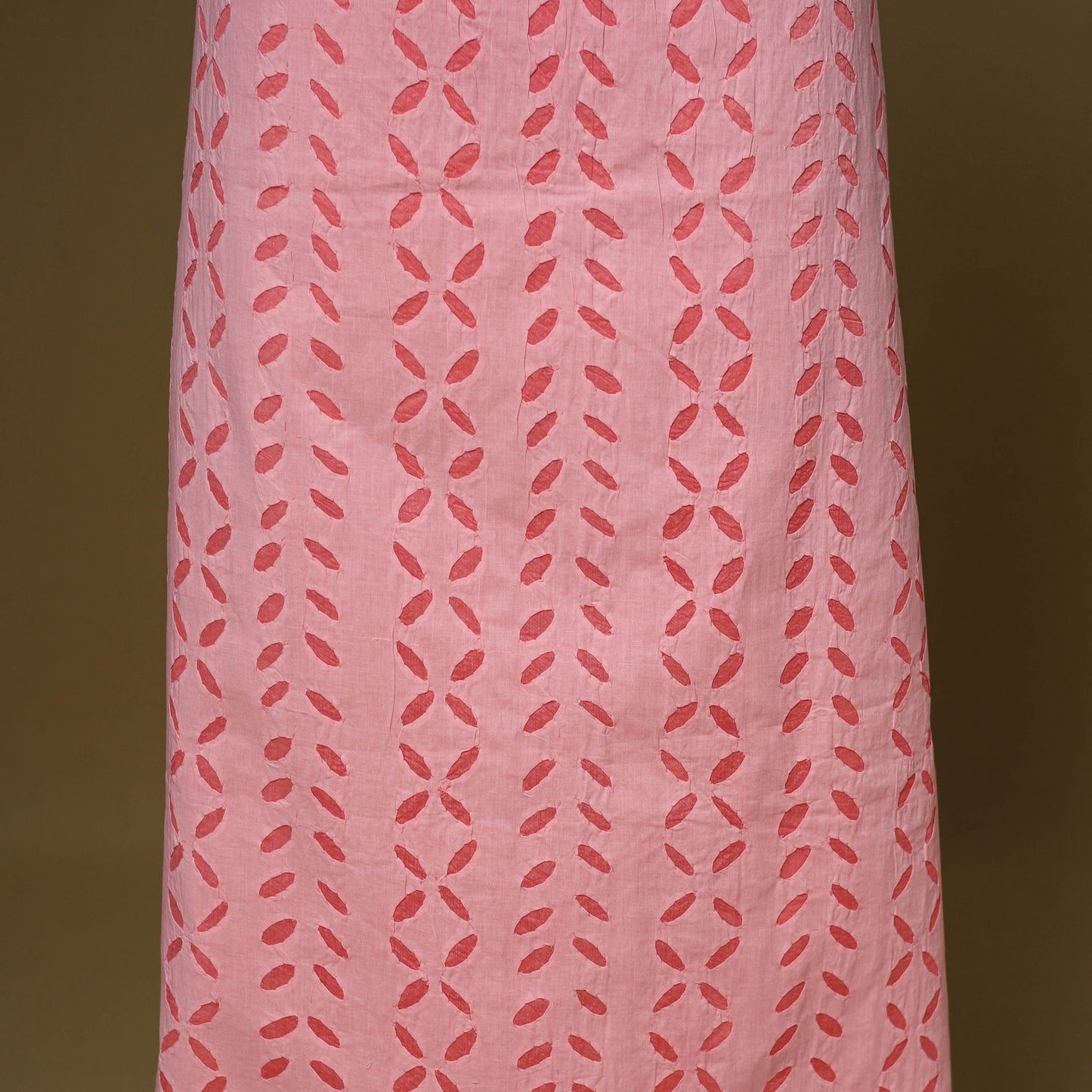 Pink - 3pc cotton unstitched barmer applique cut work dress