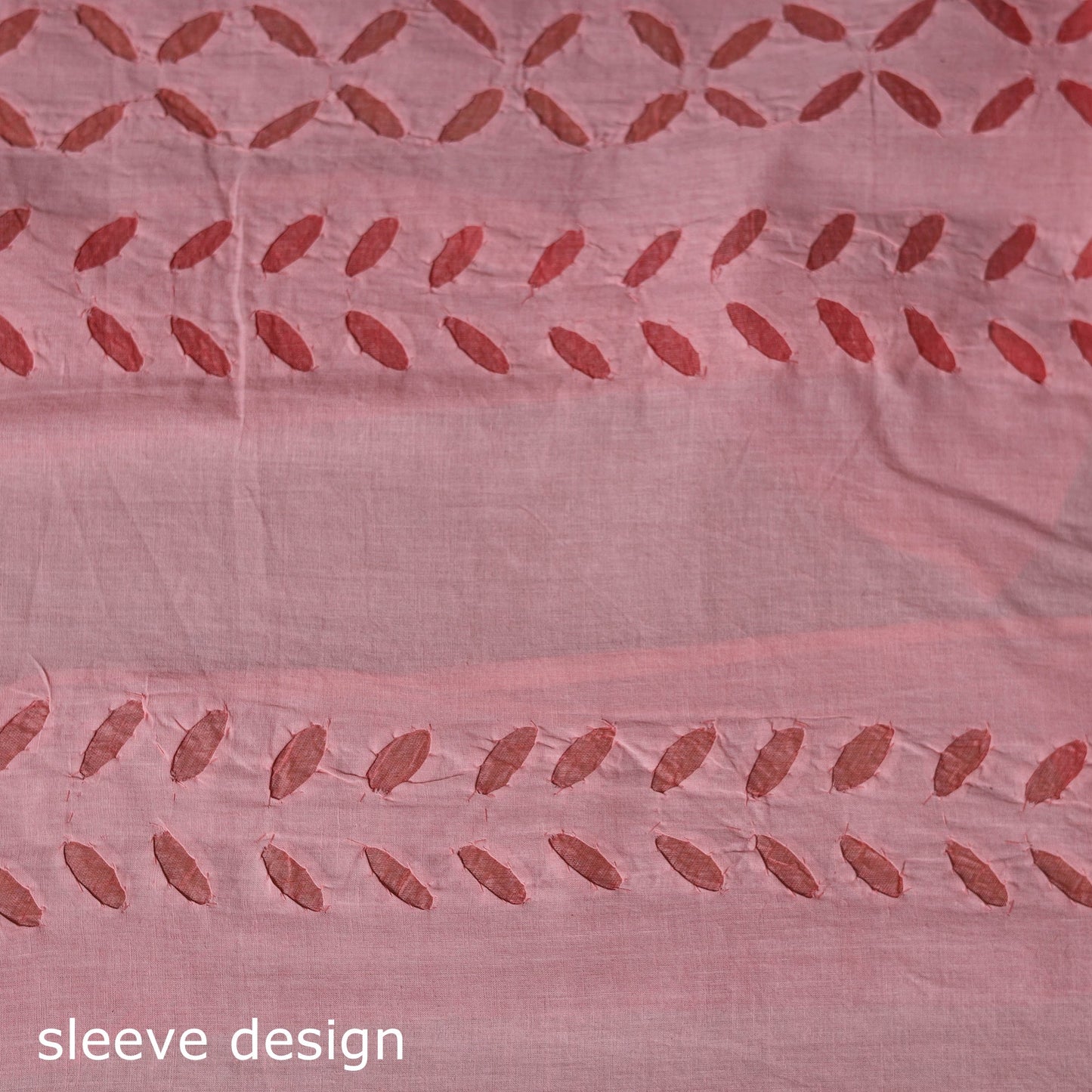 Pink - 3pc cotton unstitched barmer applique cut work dress