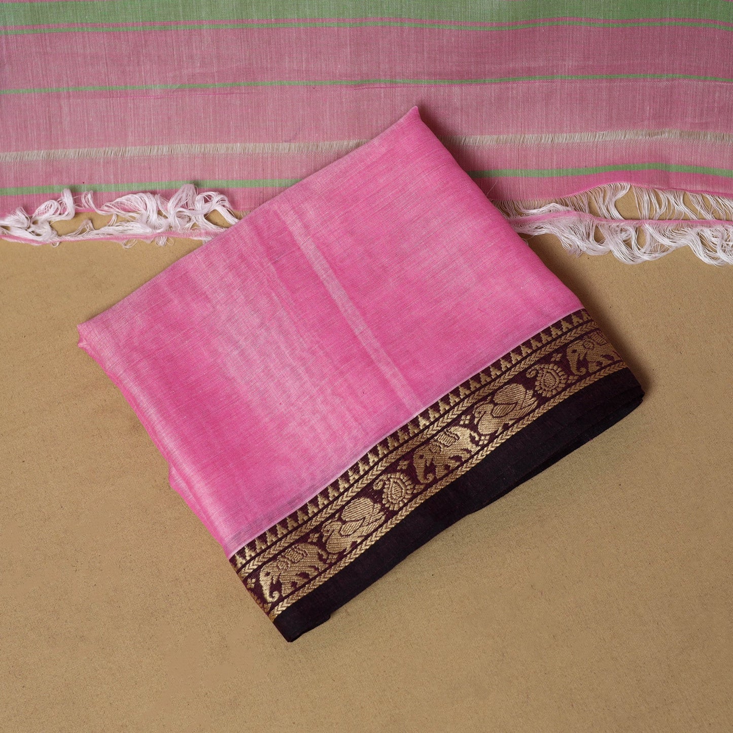3pc cotton unstitched dharwad dress material with border 02