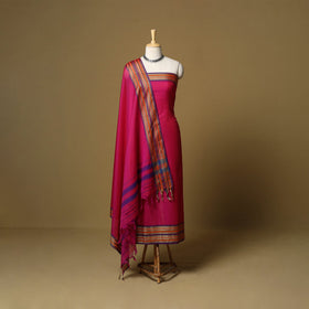 3pc cotton unstitched dharwad dress material with border 04