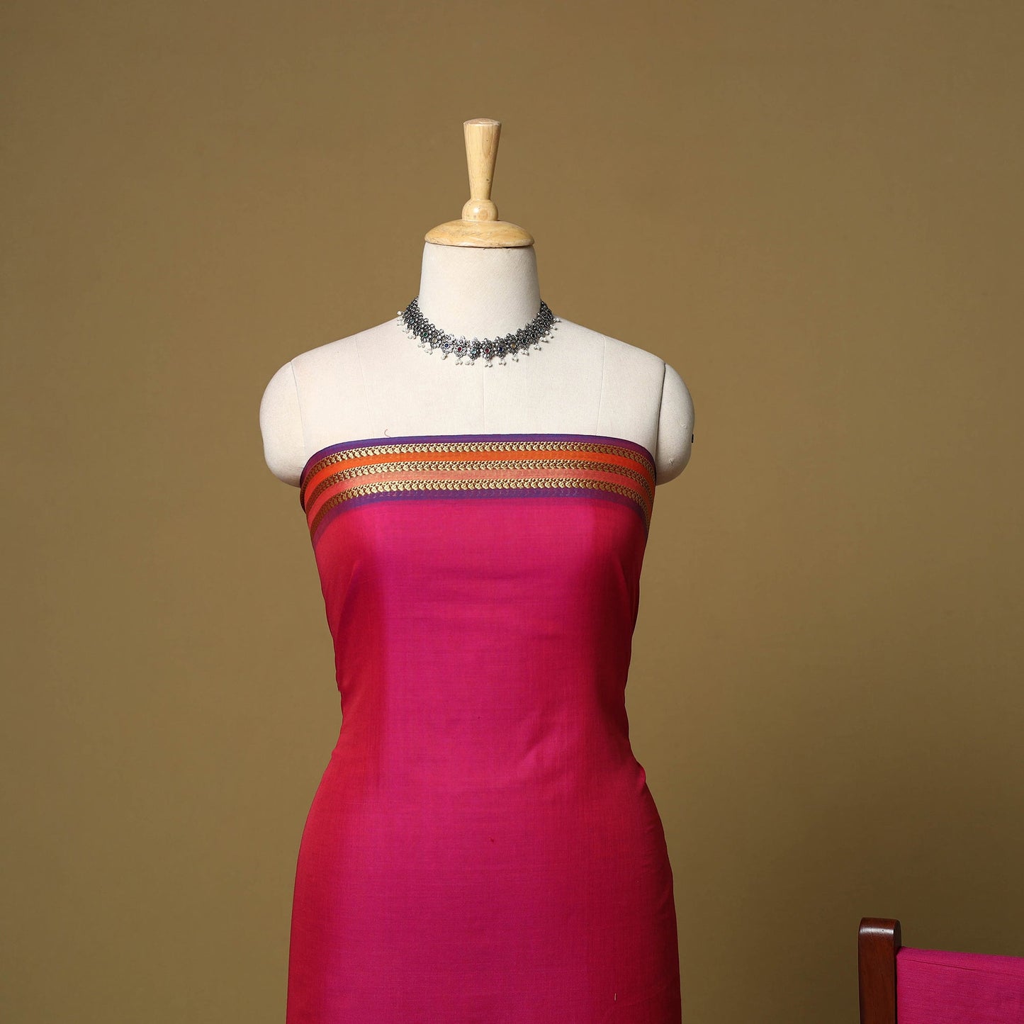 3pc cotton unstitched dharwad dress material with border 04