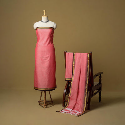 3pc cotton unstitched dharwad dress material with border 07