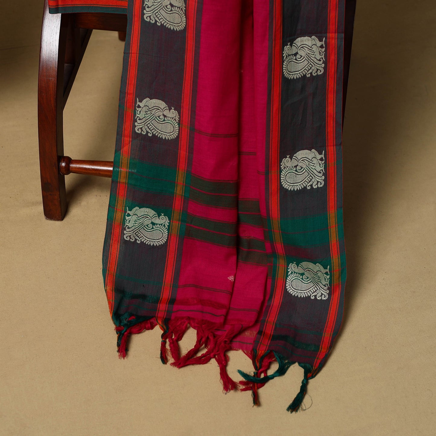 3pc cotton unstitched dharwad dress material with border 47