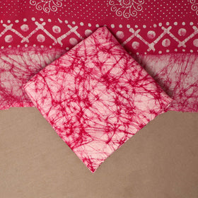 Pink - 3pc cotton unstitched hand batik dress material 04