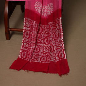 Pink - 3pc cotton unstitched hand batik dress material 13