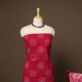 Pink - 3pc cotton unstitched hand batik dress material 04