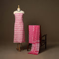 Pink - 3pc cotton unstitched kutch batik dress material 04