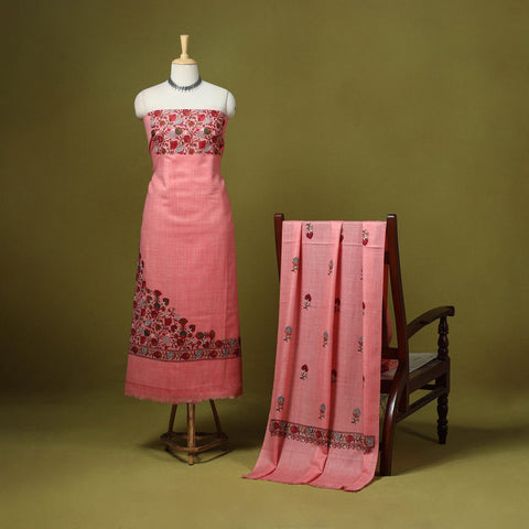 3pc embroidered work merino wool unstitched dress material