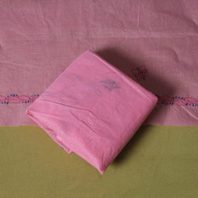 Pink - 3pc hand embroidery cotton lucknow chikankari dress