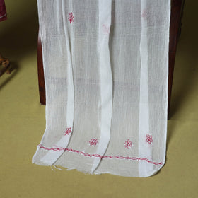 Pink - 3pc hand embroidery cotton lucknow chikankari dress