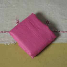 Pink - 3pc hand embroidery cotton lucknow chikankari dress