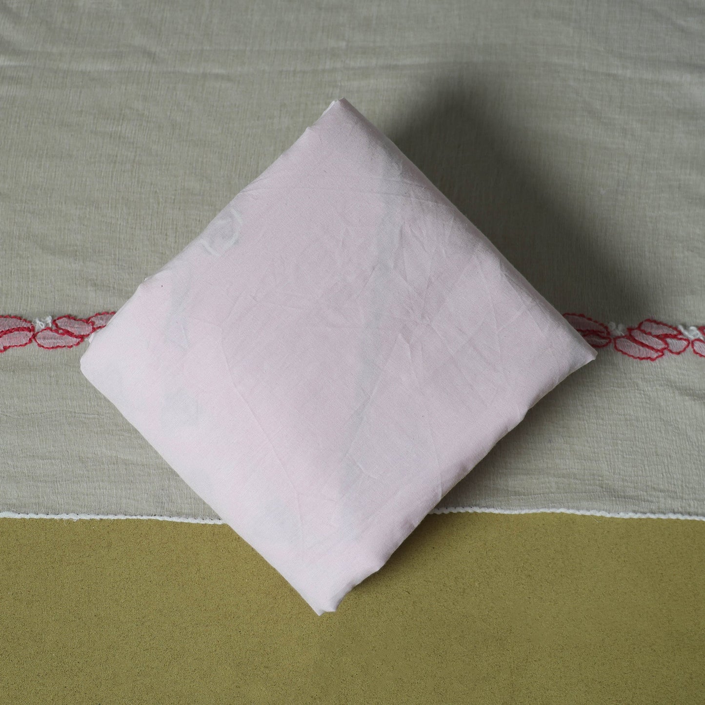 Pink - 3pc hand embroidery cotton lucknow chikankari dress