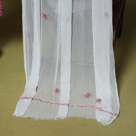 Pink - 3pc hand embroidery cotton lucknow chikankari dress