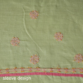 Pink - 3pc hand embroidery cotton lucknow chikankari dress