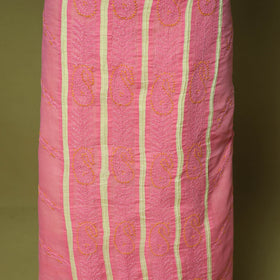 Pink - 3pc hand embroidery cotton lucknow chikankari dress