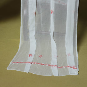 Pink - 3pc hand embroidery cotton lucknow chikankari dress