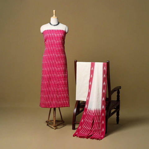 3pc handloom cotton pochampally ikat dress material 09