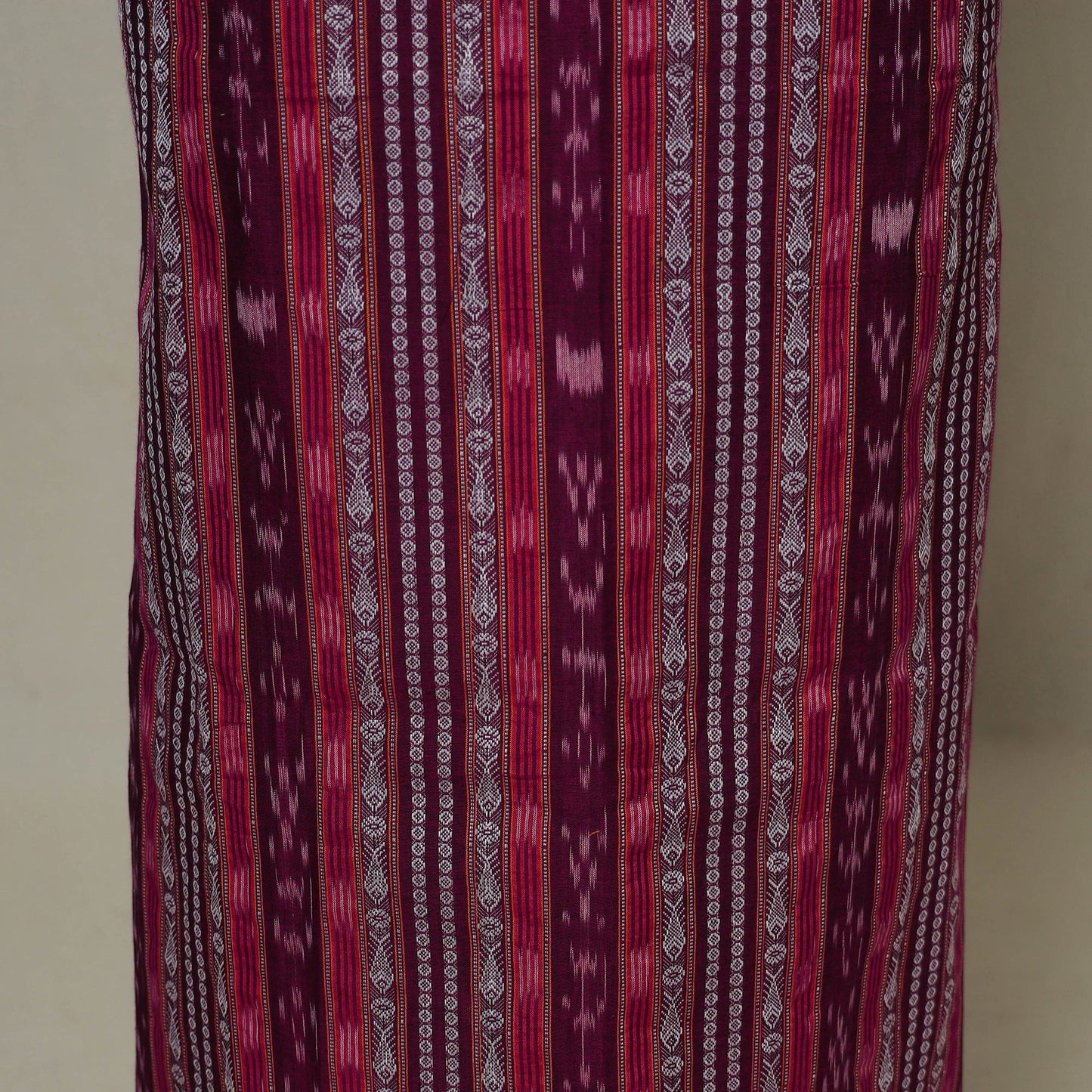 Pink - 3pc handloom cotton unstitched sambalpuri dress