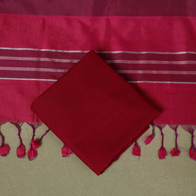 Pink - 3pc handloom unstitched mangalagiri dress material