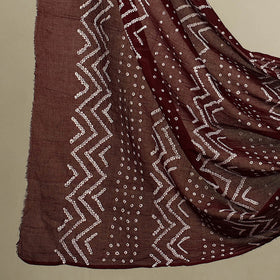 3pc Pink Kutch Embroidered Cotton Bandhani Dress Material 