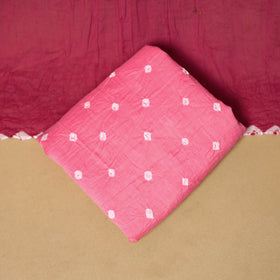 3pc kutch tie-dye satin cotton unstitched bandhani dress