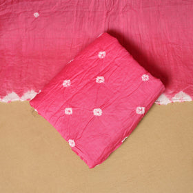 3pc kutch tie-dye satin cotton unstitched bandhani dress