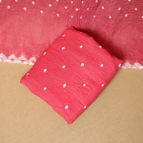 3pc kutch tie-dye satin cotton unstitched bandhani dress